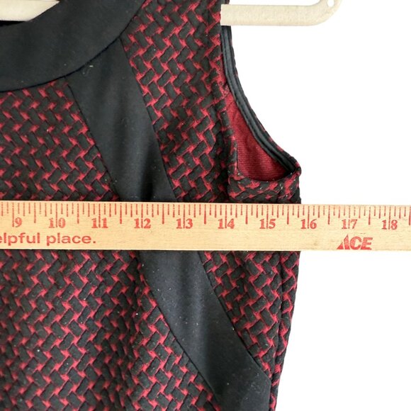 Tabitha Womens Sleeveless Textured Dress Size 4 Black & Red Pattern - Picture 5 of 9